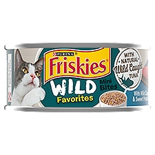 Purina Friskies Wild Favorites Mini Bites with Wild Caught Tuna & Sweet Potato Cat Food, 5.5 oz