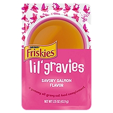 Purina Friskies Lil' Gravies Savory Salmon Flavor Cat Food, 1.55 oz