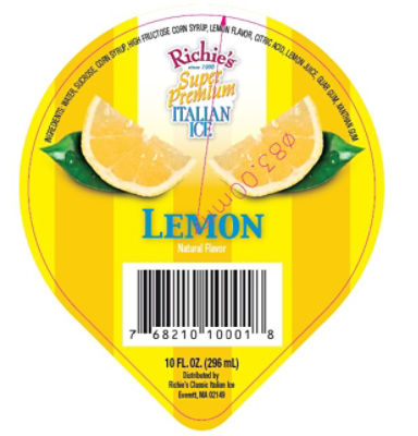 Richie's Italian Ice Lemon, 10 oz