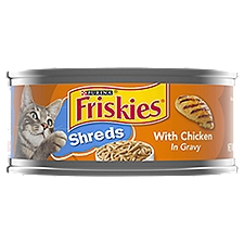 Purina Friskies Shreds with Chicken in Gravy Cat Food, 5.5 oz