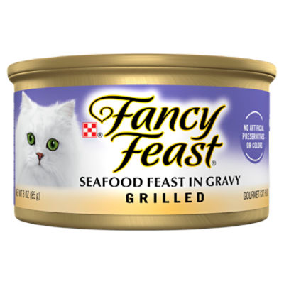 Fancy Feast Grilled Wet Cat Food Seafood Feast in Wet Cat Food