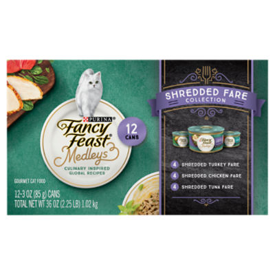 Purina Fancy Feast Wet Cat Food Variety Pack Medleys Shredded