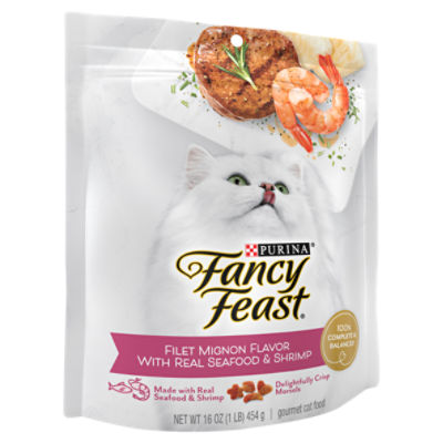 Purina Fancy Feast Filet Mignon Flavor with Real Seafood Shrimp