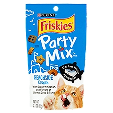 Friskies Party Mix Cat Treats, Beachside Crunch, 2.1 Ounce