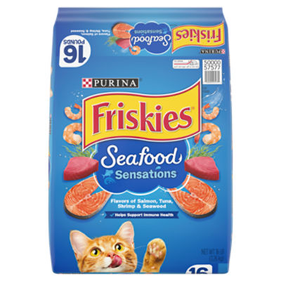 Purina Friskies Seafood Sensations Dry Cat Food 16 lb. Bag, 256 oz