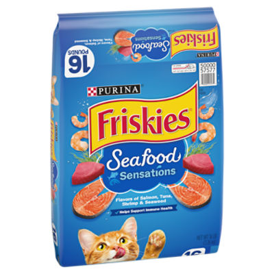 Purina Friskies Seafood Sensations Dry Cat Food 16 lb. Bag, 256 oz