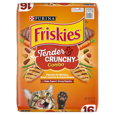 Purina Friskies Dry Cat Food Tender Crunchy Combo 16 lb. Bag