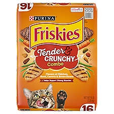 Purina Friskies Dry Cat Food Tender & Crunchy Combo 16 lb. Bag, 256 Ounce