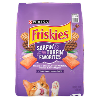 Purina Friskies Dry Cat Food, Surfin' & Turfin' Favorites - 16 lb. Bag