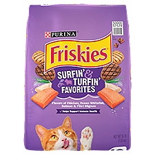 Friskies Dry Surfin' & Turfin' Favorites, Cat Food, 256 Ounce
