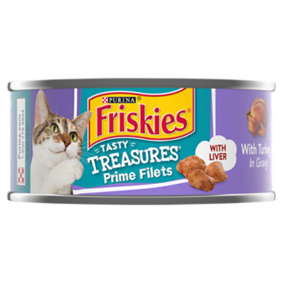 Purina Friskies Gravy Wet Cat Food, Tasty Treasures With Turkey & Liver - 5.5 oz. Can