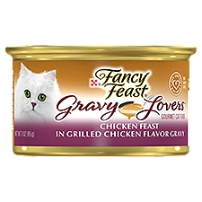 Purina Fancy Feast Gravy Wet Cat Food, Gravy Lovers Chicken Feast in Flavor Gravy - 3 oz. Can, 3 Ounce
