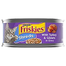 Friskies Shreds with Turkey & Giblets in Gravy, Cat Food, 5.5 Ounce