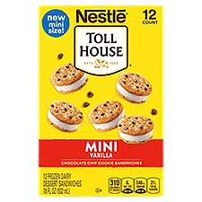 Toll House Mini Vanilla, Chocolate Chip Cookie Sandwiches, 18 Fluid ounce