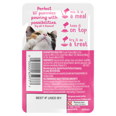 Purina Friskies Pureed Cat Food Topper Lil Shakes With