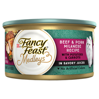 Purina Fancy Feast Medleys Beef & Pork Milanese with Carrots & Potatoes in Savory Juices - 3 oz. Can