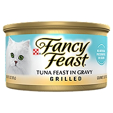 Fancy Feast Grilled Tuna Feast in Gravy Gourmet Cat Food, 3 oz