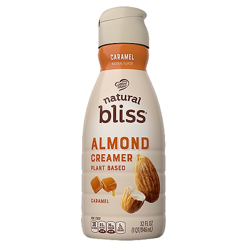 Nestlé Coffee Mate Natural Bliss Caramel Almond Creamer, 32 fl oz
Did You Know
Our delicious, natural caramel flavor tastes just like homemade.

Thoughtful Portion™
Use in moderation for the perfect cup. 1 Tbsp = 30 calories