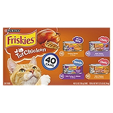 Purina Friskies TurChicken Cat Food Varity Pack, 5.5 oz, 40 count