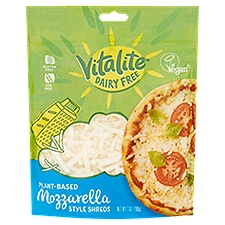 Vitalite Dairy Free Plant-Based Mozzarella Style Shreds Cheese, 7 oz
