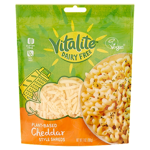 Vitalite Dairy Free Plant-Based Cheddar Style Shreds Cheese, 7 oz