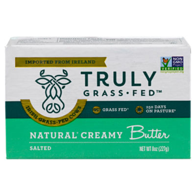 Truly Grass Fed Natural Creamy Salted Butter, 8 oz