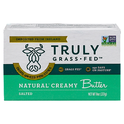 Truly Grass Fed Natural Creamy Salted Butter, 8 oz