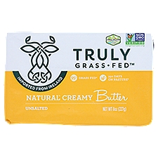 Truly Grass Fed Natural Creamy Unsalted Butter, 8 oz