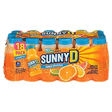 SUNNYD Tangy Original Shelf Stable Orange Juice Drinks, 18 Count, 6.75 FL OZ Bottles