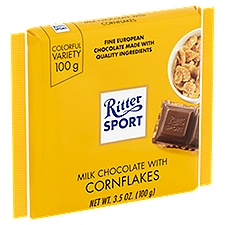 Ritter Sport Cornflakes, Milk Chocolate, 3.5 Ounce