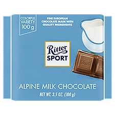 Ritter Sport Alpine Milk Chocolate, 3.5 oz