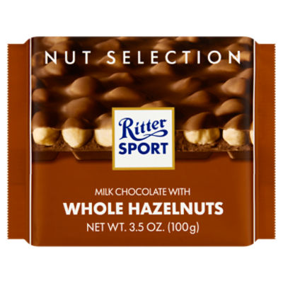 Ritter Sport Nut Selection with Whole Hazelnuts, Milk Chocolate