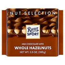 Ritter Sport Nut Selection with Whole Hazelnuts, Milk Chocolate, 3.5 Ounce
