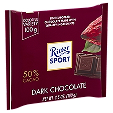 Ritter Sport Sport Dark Chocolate - 50% Cocoa, 3.5 oz