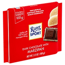 Ritter Sport Chocolate - Dark with Marzipan, 3.5 Ounce