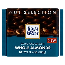 Ritter Sport Nut Selection Dark Chocolate with Whole Almonds, 3.5 oz