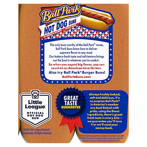 Ball Park White Hot Dog Buns 8 Count