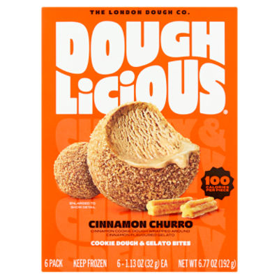 Doughlicious Cinnamon Churro Cookie Dough & Gelato Bites, 1.13 oz, 6 count