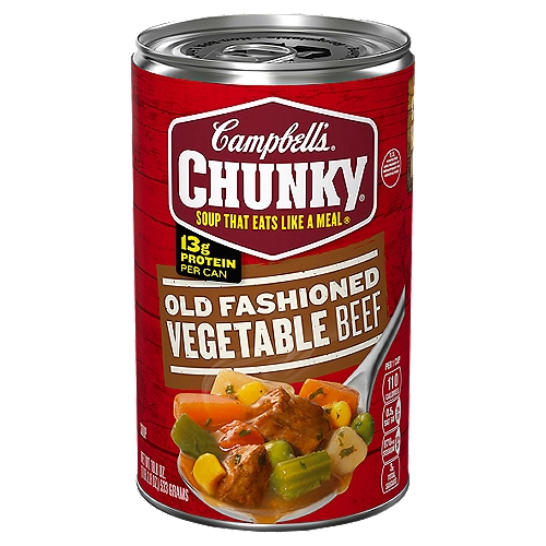 Campbell's Chunky Old Fashioned Vegetable Beef Soup, 18.8 oz