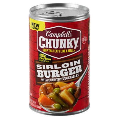 Campbell's Chunky Soup, Sirloin Burger With Country Vegetable Beef Soup