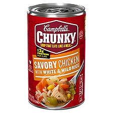Campbell's Chunky Savory Chicken with White Wild Rice Soup, 18.8 oz, 18.8 Ounce