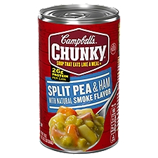 Campbell's Chunky Split Pea & Ham with Natural Smoke Flavor, Soup, 19 Ounce
