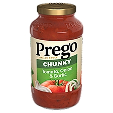 Prego Chunky Tomato with Garlic and Onion Pasta Sauce, 24 oz Jar