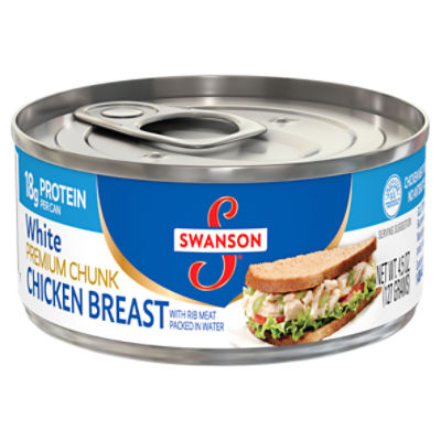 Swanson White Premium Chunk Canned Chicken Breast in Water, 4.5 OZ Can