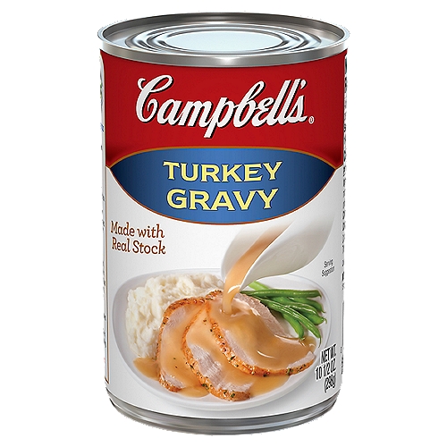 Campbell's Turkey Gravy, 10 1/2 oz
Whether it's the holiday season or a just a weeknight dinner, Campbell's Turkey Gravy makes it easy to enhance all of your family meals by adding savory flavor to all of your favorite dishes.