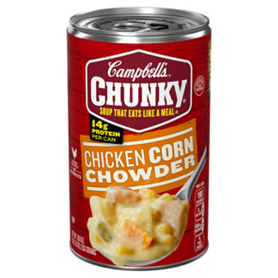 Campbell's Chunky Soup, Chicken Corn Chowder Soup, 18.8 Oz Can ShopRite
