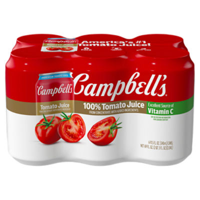 Campbell's Tomato Juice, 11.5 oz Can (Pack of 6) ShopRite