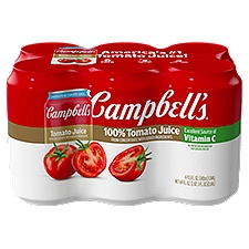 Campbell's 100% Tomato Juice, 11.5 fl oz, 6 count