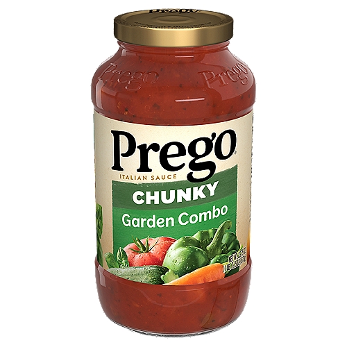 Prego Chunky Garden Combo Pasta Sauce, 23.75 oz Jar