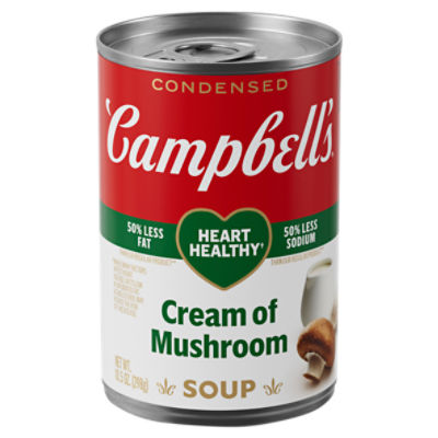 Campbell's Condensed Heart Healthy Cream of Mushroom Soup, 10.5 oz Can